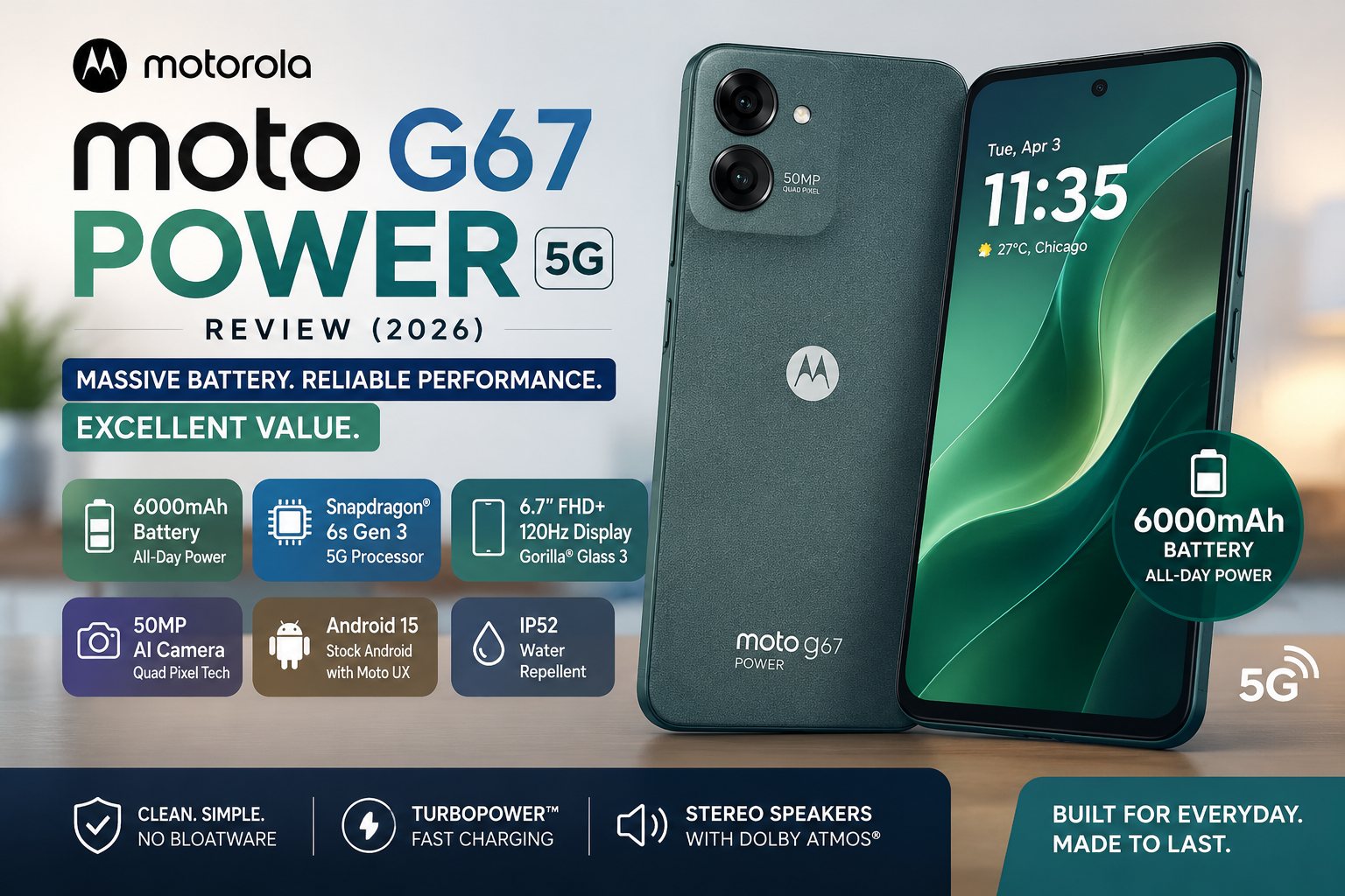 Moto G67 Power 5G Review (2026): Massive Battery, Reliable Performance & Excellent Value
