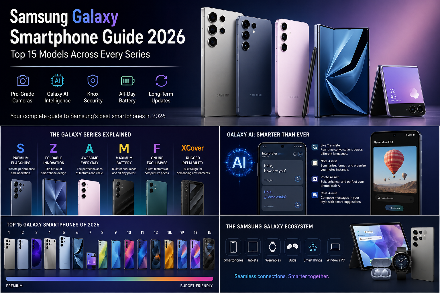 Samsung Galaxy Smartphone Guide 2026: The Best Phones for Every Budget