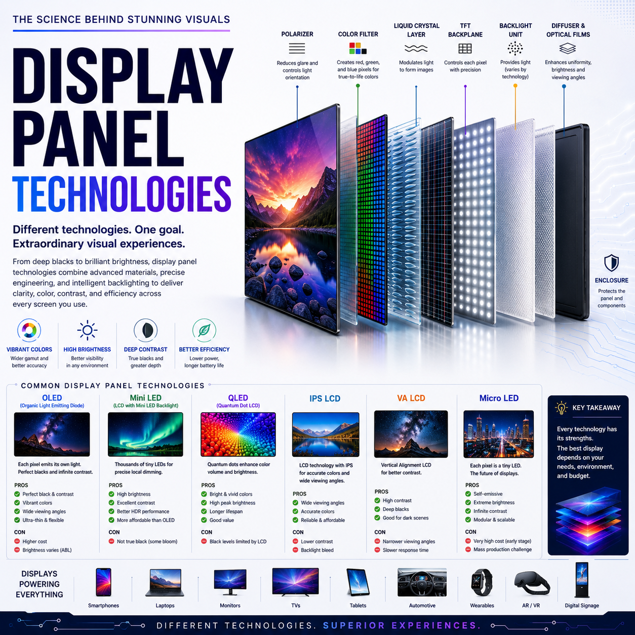 Display Panel Technologies Explained: TN, IPS, VA, AMOLED, WOLED, QD-OLED and More