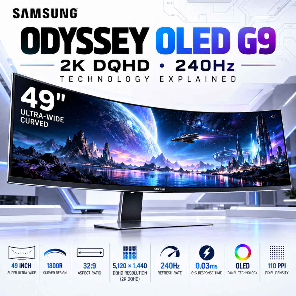 Samsung 49-inch Odyssey OLED G9: 2K DQHD 240Hz Technology Explained 6 Samsung 49 inch Odyssey OLED G9