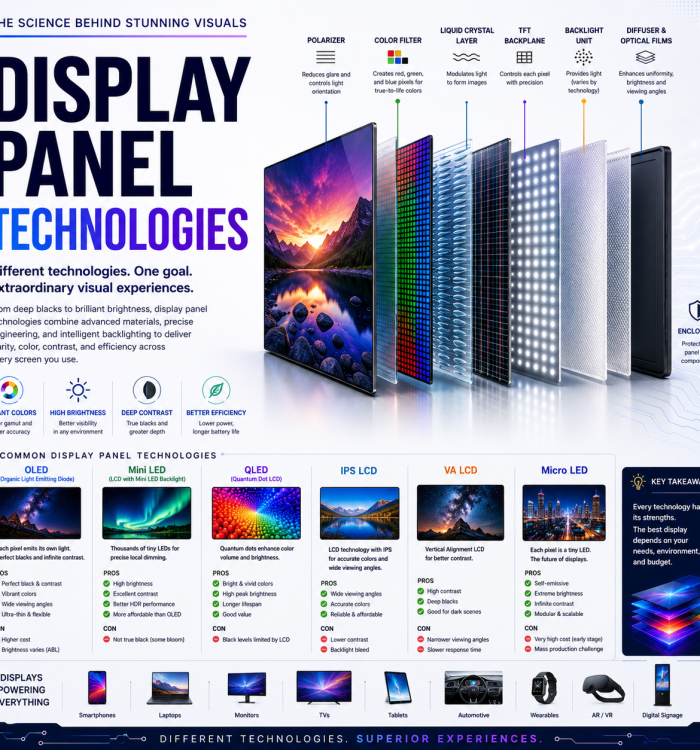 Display Panel Technologies Explained: TN, IPS, VA, AMOLED, WOLED, QD-OLED and More