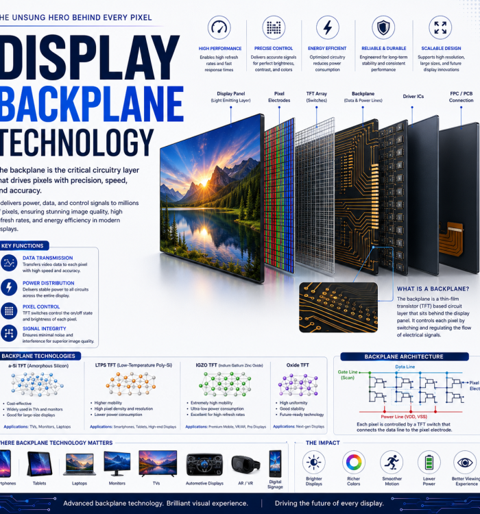Display Backplane Technology Explained: TFT, a-Si, LTPS, LTPO, IGZO and Oxide