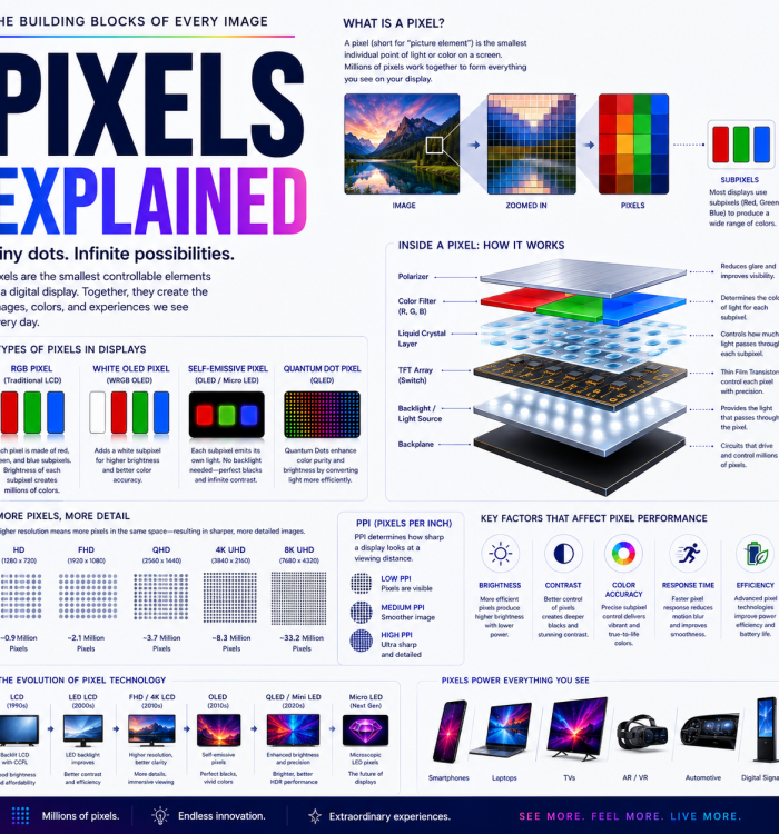 Display Pixels Explained: RGB, Subpixels, PenTile, RGBW, WRGB, Quantum Dots and Pixel Density